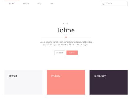 Joline WordPress Theme White Salmon Style
