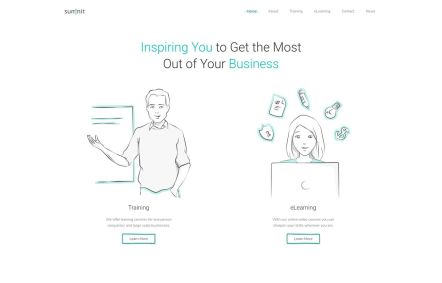 Summit Joomla template Home Page in White Turquoise Style