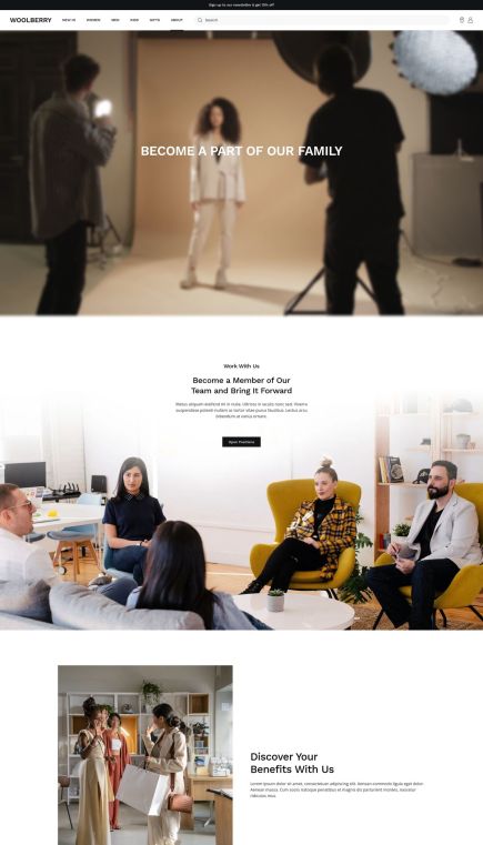 Woolberry Joomla Template Careers Layout