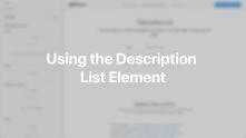 Description List Element Documentation Video for Joomla