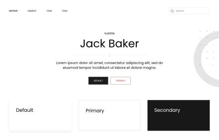 Jack Baker Joomla template UI Elements in Default Style