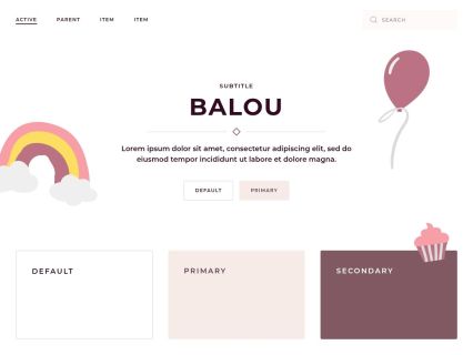 Balou WooCommerce Theme White Pink Style