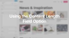 Field Options Content Length Documentation Video for WordPress