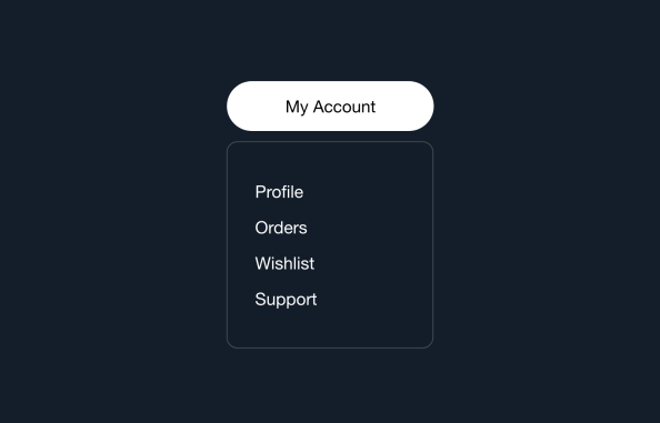 Dropdown Menu Element for YOOtheme Pro page builder