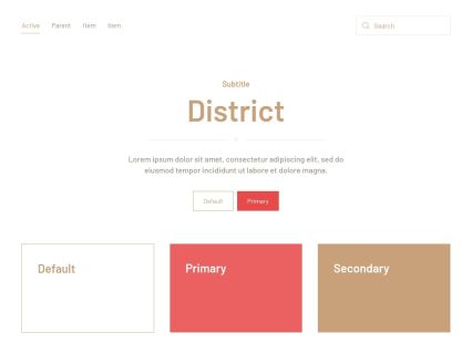 District WordPress Theme White Red Style
