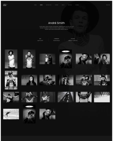 Jack Baker Joomla template Gallery Layout