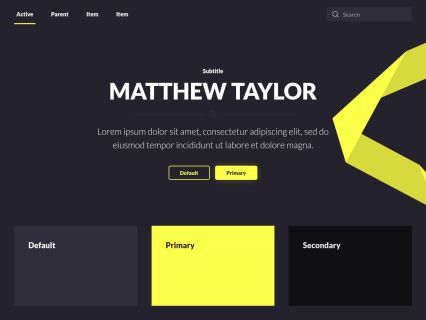 Matthew Taylor Joomla Template Dark Yellow Style
