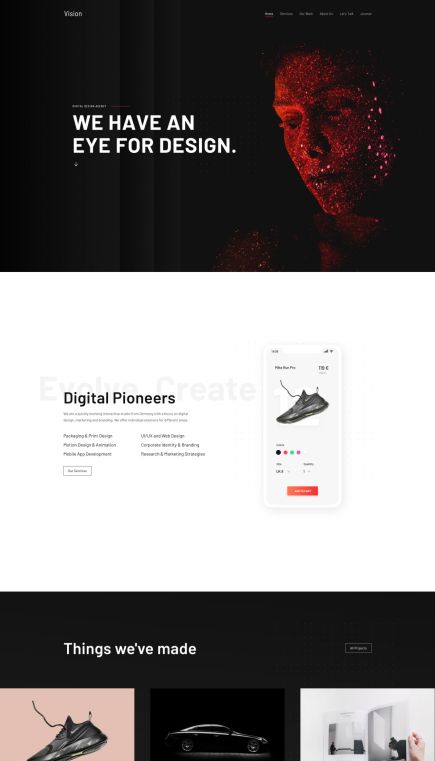 Vision Joomla Template Home Layout