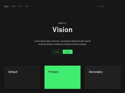 Vision WordPress Theme Black Green Style