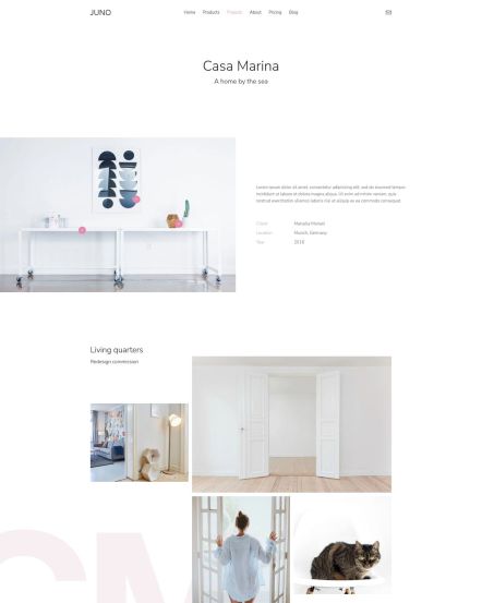 Juno Joomla template Case Study Layout