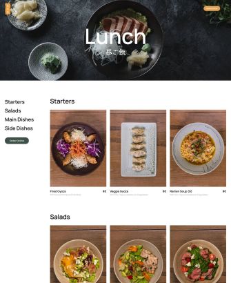 Dish Category Lunch Layout