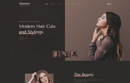 Florence Joomla template Home Page in Dark Brown Style