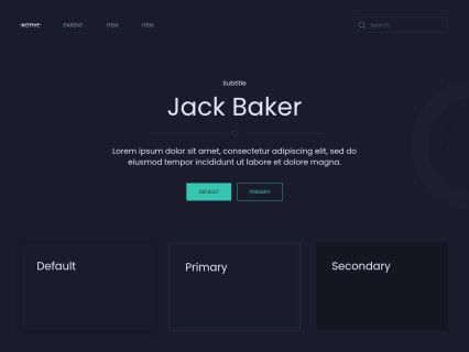 Jack Baker WordPress Theme Dark Turquoise Style