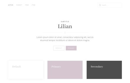Lilian Joomla template UI Elements in White Lilac Style