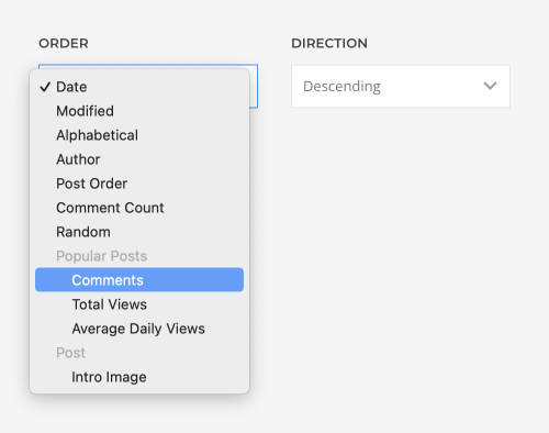 WordPress Popular Posts order