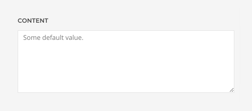 Field with default value