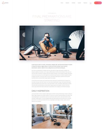 Sonic Joomla template Post Layout