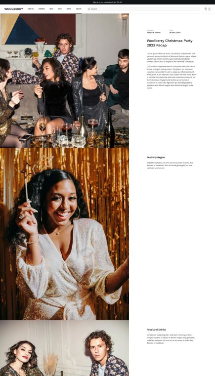 Woolberry WordPress Theme Post Custom Layout