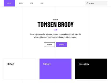 Tomsen Brody Joomla Template White Purple Style