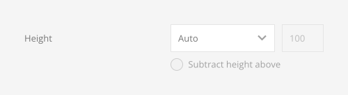 Section and column height elements