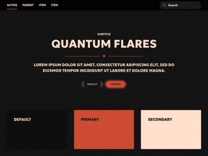 Quantum Flares WordPress Theme Dark Orange Style