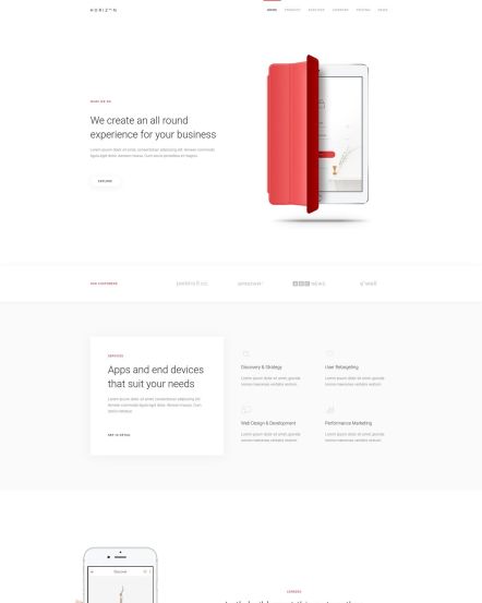 Horizon Joomla template Home Layout