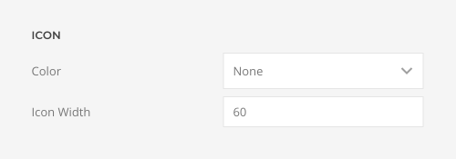 Icon color and width