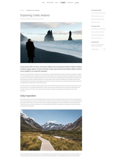 Fjord WordPress theme Post Layout