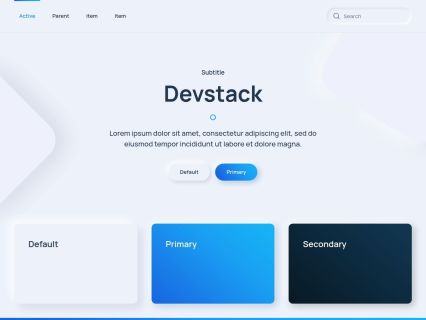 DevStack WordPress Theme Light Blue Style