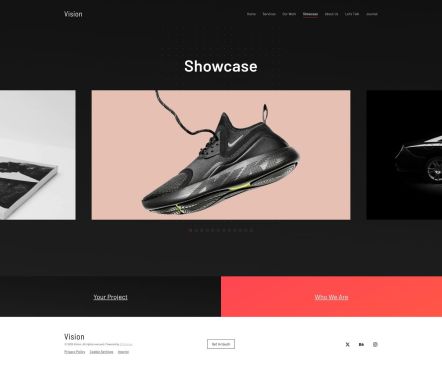 Vision WordPress theme Portfolio Layout