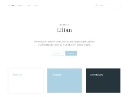Lilian WordPress Theme White Blue Style