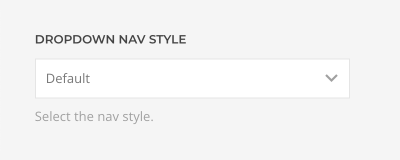 Dropdown nav style