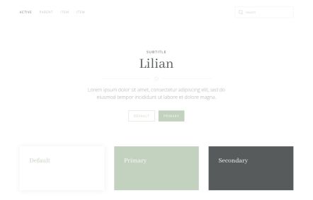Lilian Joomla template UI Elements in White Green Style