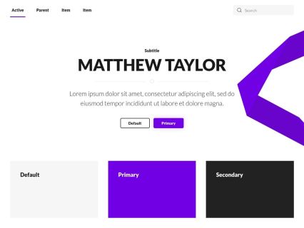 Matthew Taylor Joomla Template White Purple Style