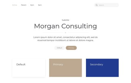 Morgan Consulting WordPress theme UI Elements in Default Style