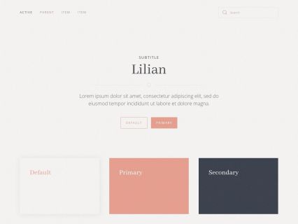 Lilian WordPress Theme Light Salmon Style