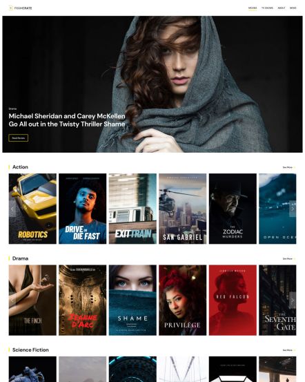 Framerate WordPress theme Movie Categories Layout