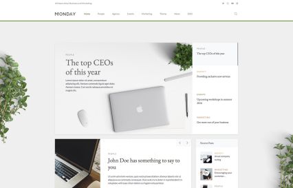 Monday Joomla Template Organic Style