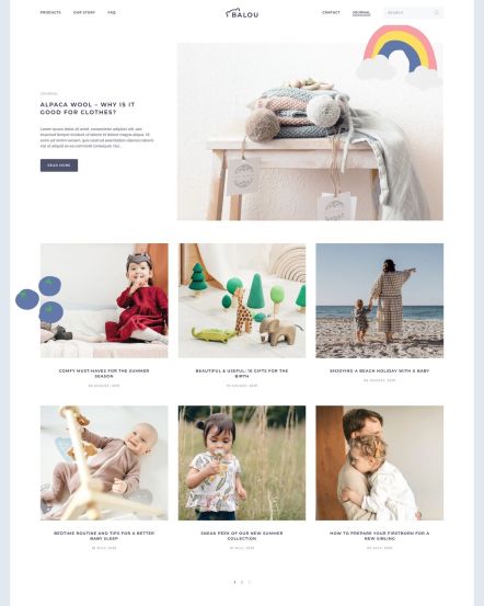 Balou Joomla template Post Index Layout
