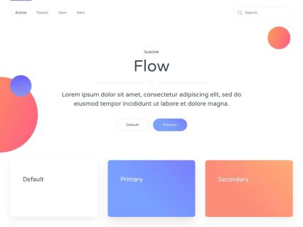 Flow Joomla Template White Lightblue Style