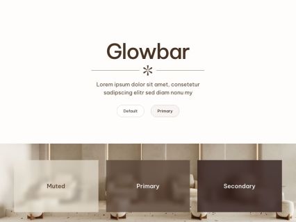 Glowbar WordPress Theme Light Brown Style