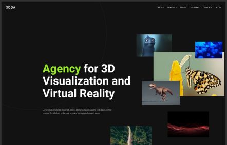 Soda Joomla template Home Page in White Green Style
