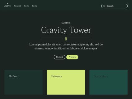 Gravity Tower Joomla Template Dark Green Style