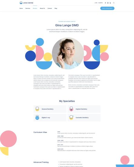 Union Dental WordPress theme Doctor Post Layout