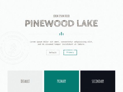 Pinewood Lake WordPress Theme Light Petrol Style