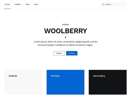 Woolberry Joomla Template White Blue Style