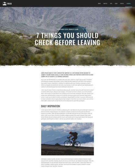 Trek Joomla template Post Layout