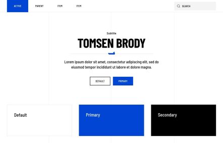 Tomsen Brody Joomla template UI Elements in Default Style