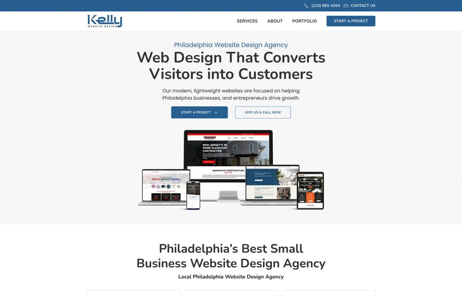 Kelly Website Design Work Example