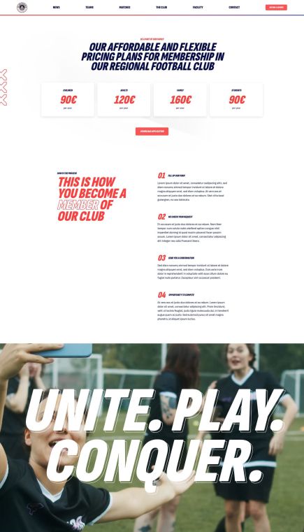 FC Greenfield Joomla Template Pricing Layout